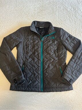 The North Face Quilted Lightweight Jacket Dark Gray & Teal Women’s size Small